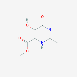 molecular formula C7H8N2O4 B7945826 methyl 5-hydroxy-2-methyl-4-oxo-1H-pyrimidine-6-carboxylate 