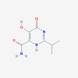 molecular formula C8H11N3O3 B7945827 5-hydroxy-4-oxo-2-propan-2-yl-1H-pyrimidine-6-carboxamide 