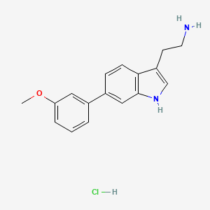 molecular formula C17H19ClN2O B7945866 2-[6-(3-methoxyphenyl)-1H-indol-3-yl]ethan-1-amine hydrochloride 