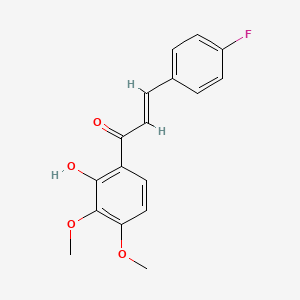 molecular formula C17H15FO4 B7945905 (E)-3-(4-fluorophenyl)-1-(2-hydroxy-3,4-dimethoxyphenyl)prop-2-en-1-one 