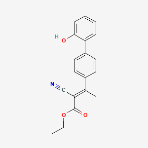 molecular formula C19H17NO3 B7946013 ethyl (E)-2-cyano-3-[4-(2-hydroxyphenyl)phenyl]but-2-enoate 