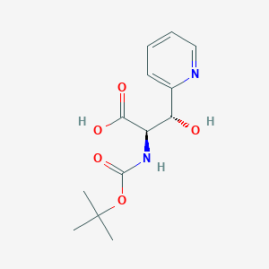 molecular formula C13H18N2O5 B7946125 Boc-D-threo-3-(pyridin-2-yl)serine 