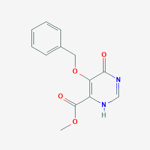 molecular formula C13H12N2O4 B7946148 methyl 4-oxo-5-phenylmethoxy-1H-pyrimidine-6-carboxylate 