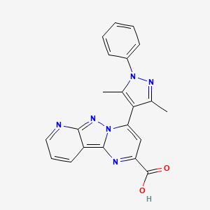 4-(3,5-dimethyl-1-phenyl-1H-pyrazol-4-yl)pyrido[2',3':3,4]pyrazolo[1,5-a]pyrimidine-2-carboxylic acid