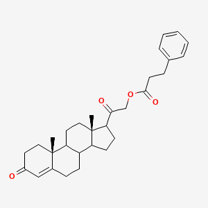 (8xi,9xi,14xi,17xi)-3,20-Dioxopregn-4-en-21-yl 3-phenylpropanoate