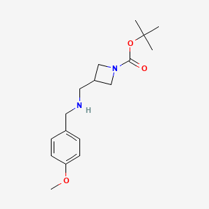 molecular formula C17H26N2O3 B7946243 tert-Butyl 3-(((4-methoxybenzyl)amino)methyl)azetidine-1-carboxylate 