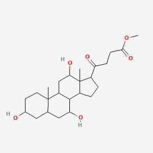 methyl 4-oxo-4-(3,7,12-trihydroxy-10,13-dimethylhexadecahydro-1H-cyclopenta[a]phenanthren-17-yl)butanoate