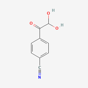 molecular formula C9H7NO3 B7946411 4-(2,2-Dihydroxyacetyl)benzonitrile 