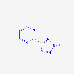 molecular formula C5H4N6 B079466 2-(1H-四唑-5-基)嘧啶 CAS No. 13600-33-4
