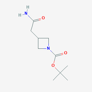 molecular formula C10H18N2O3 B7946861 1-N-Boc-3-azetidineacetamide 