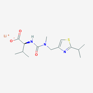molecular formula C14H22LiN3O3S B7947004 lithium;(2S)-3-methyl-2-[[methyl-[(2-propan-2-yl-1,3-thiazol-4-yl)methyl]carbamoyl]amino]butanoate 