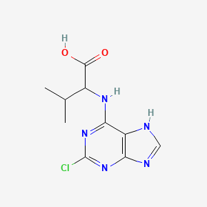 molecular formula C10H12ClN5O2 B7947275 N-(2-chloro-9H-purin-6-yl)valine 