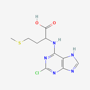 molecular formula C10H12ClN5O2S B7947314 N-(2-chloro-9H-purin-6-yl)methionine 