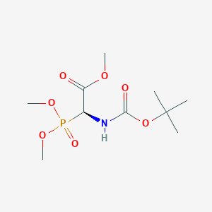 molecular formula C10H20NO7P B7947691 METHYL (2S)-2-[(TERT-BUTOXYCARBONYL)AMINO]-2-(DIMETHOXYPHOSPHORYL)ACETATE 