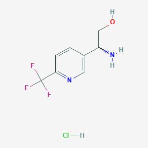 molecular formula C8H10ClF3N2O B7947868 (R)-2-Amino-2-(6-(trifluoromethyl)pyridin-3-yl)ethanol hydrochloride 