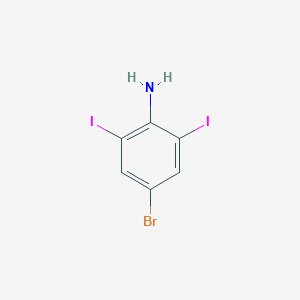 molecular formula C6H4BrI2N B079479 4-Bromo-2,6-diiodoaniline CAS No. 89280-77-3