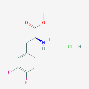 molecular formula C10H12ClF2NO2 B7948260 Methyl (S)-2-amino-3-(3,4-difluorophenyl)propanoate hydrochloride 