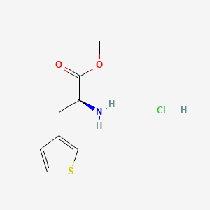molecular formula C8H12ClNO2S B7948268 Methyl (2S)-2-amino-3-(thiophen-3-yl)propanoate hydrochloride 