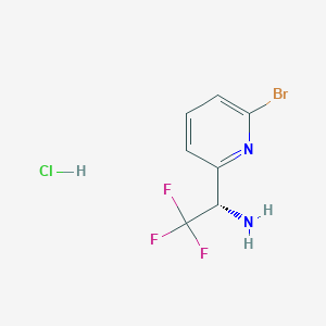 molecular formula C7H7BrClF3N2 B7948431 (S)-1-(6-bromopyridin-2-yl)-2,2,2-trifluoroethanamine hydrochloride 