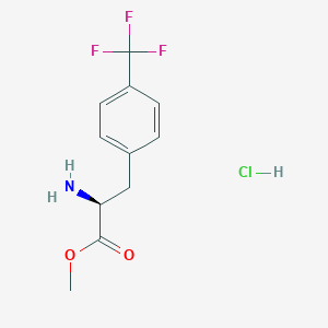 (2S)-amino-3-(4-trifluoromethyl-phenyl)-propionic acid methyl ester HCl