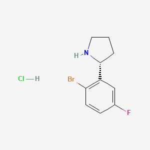 (R)-2-(2-Bromo-5-fluorophenyl)pyrrolidine hydrochloride