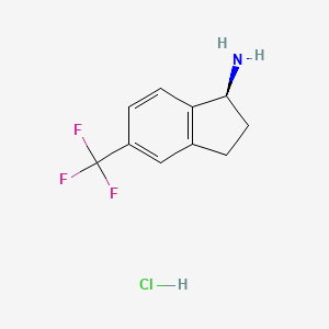 (S)-5-(trifluoromethyl)-2,3-dihydro-1H-inden-1-amine hydrochloride