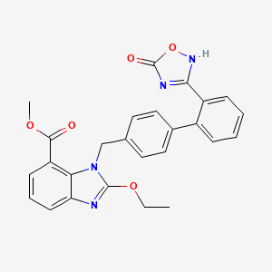molecular formula C26H22N4O5 B7948663 methyl 2-ethoxy-3-[[4-[2-(5-oxo-2H-1,2,4-oxadiazol-3-yl)phenyl]phenyl]methyl]benzimidazole-4-carboxylate 