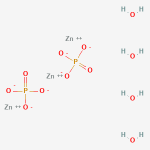 molecular formula H8O12P2Zn3 B7948801 Zinc phosphate tetrahydrate CAS No. 15491-18-6