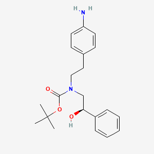tert-butyl (R)-N-[2-(4-aminophenyl)ethyl]-N-(2-hydroxy-2-phenylethyl)carbamate