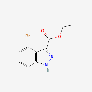 molecular formula C10H9BrN2O2 B7948948 Ethyl 4-bromo-1H-indazole-3-carboxylate 