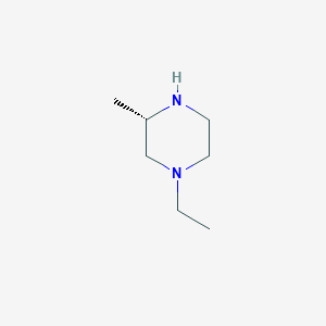 molecular formula C7H16N2 B7949028 (S)-1-Ethyl-3-methyl-piperazine 