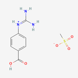 (4-Carboxyphenyl)-(diaminomethylidene)azanium;methanesulfonate