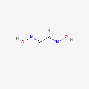 molecular formula C3H6N2O2 B7949189 N-(1-hydroxyiminopropan-2-ylidene)hydroxylamine 