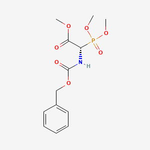 molecular formula C13H18NO7P B7949219 Methyl (2S)-[[(benzyloxy)carbonyl]amino](dimethoxyphosphoryl)ethanoate 