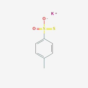 molecular formula C7H7KO2S2 B7949266 potassium;(4-methylphenyl)-oxido-oxo-sulfanylidene-λ6-sulfane 