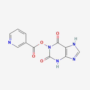 molecular formula C11H7N5O4 B7949423 Xanthinol nicotinate 