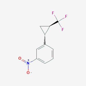 (+/-)-1-Nitro-3-(trans-2-(trifluoromethyl)cyclopropyl)benzene