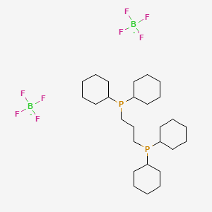 molecular formula C27H50B2F8P2-2 B7949696 dicyclohexyl(3-dicyclohexylphosphanylpropyl)phosphane;ditetrafluoroborate 