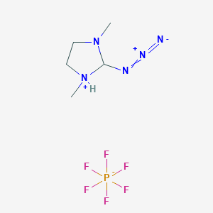 molecular formula C5H12F6N5P B7949982 2-Azido-1,3-dimethylimidazolidin-1-ium hexafluorophosphate 
