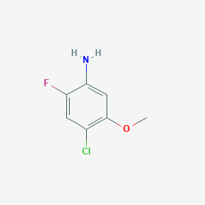 molecular formula C7H7ClFNO B079500 4-氯-2-氟-5-甲氧基苯胺 CAS No. 91167-85-0