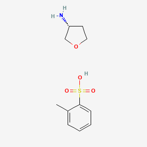 molecular formula C11H17NO4S B7950048 R(+)-3-Aminotetrahydrofuran toluene-4-SU 