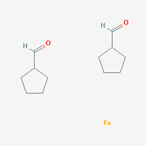 molecular formula C12H20FeO2 B7950732 Cyclopentanecarbaldehyde;iron 