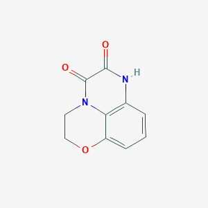 molecular formula C10H8N2O3 B7950784 4-oxa-1,10-diazatricyclo[7.3.1.0?,(1)(3)]trideca-5,7,9(13)-triene-11,12-dione 