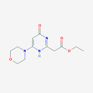 molecular formula C12H17N3O4 B7950810 ethyl 2-(6-morpholin-4-yl-4-oxo-1H-pyrimidin-2-yl)acetate 