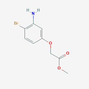 molecular formula C9H10BrNO3 B7950894 Methyl 2-(3-amino-4-bromophenoxy)acetate 