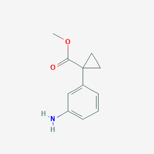 molecular formula C11H13NO2 B7951147 Methyl 1-(3-aminophenyl)cyclopropanecarboxylate 