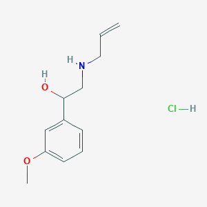 molecular formula C12H18ClNO2 B7951329 1-(3-Methoxyphenyl)-2-[(prop-2-en-1-yl)amino]ethan-1-ol hydrochloride 