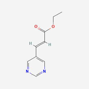 molecular formula C9H10N2O2 B7952068 Ethyl (2E)-3-pyrimidin-5-ylacrylate 