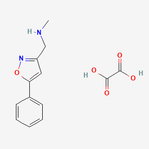 molecular formula C13H14N2O5 B7952224 N-methyl-1-(5-phenyl-1,2-oxazol-3-yl)methanamine;oxalic acid 