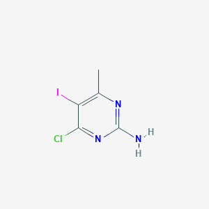 molecular formula C5H5ClIN3 B079523 4-Chloro-5-iodo-6-methylpyrimidin-2-amine CAS No. 897030-99-8